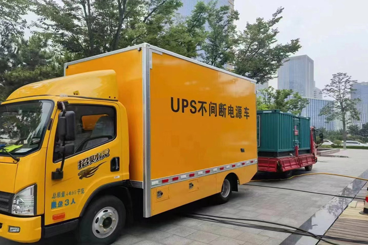 黔南发电机租赁施工现场
