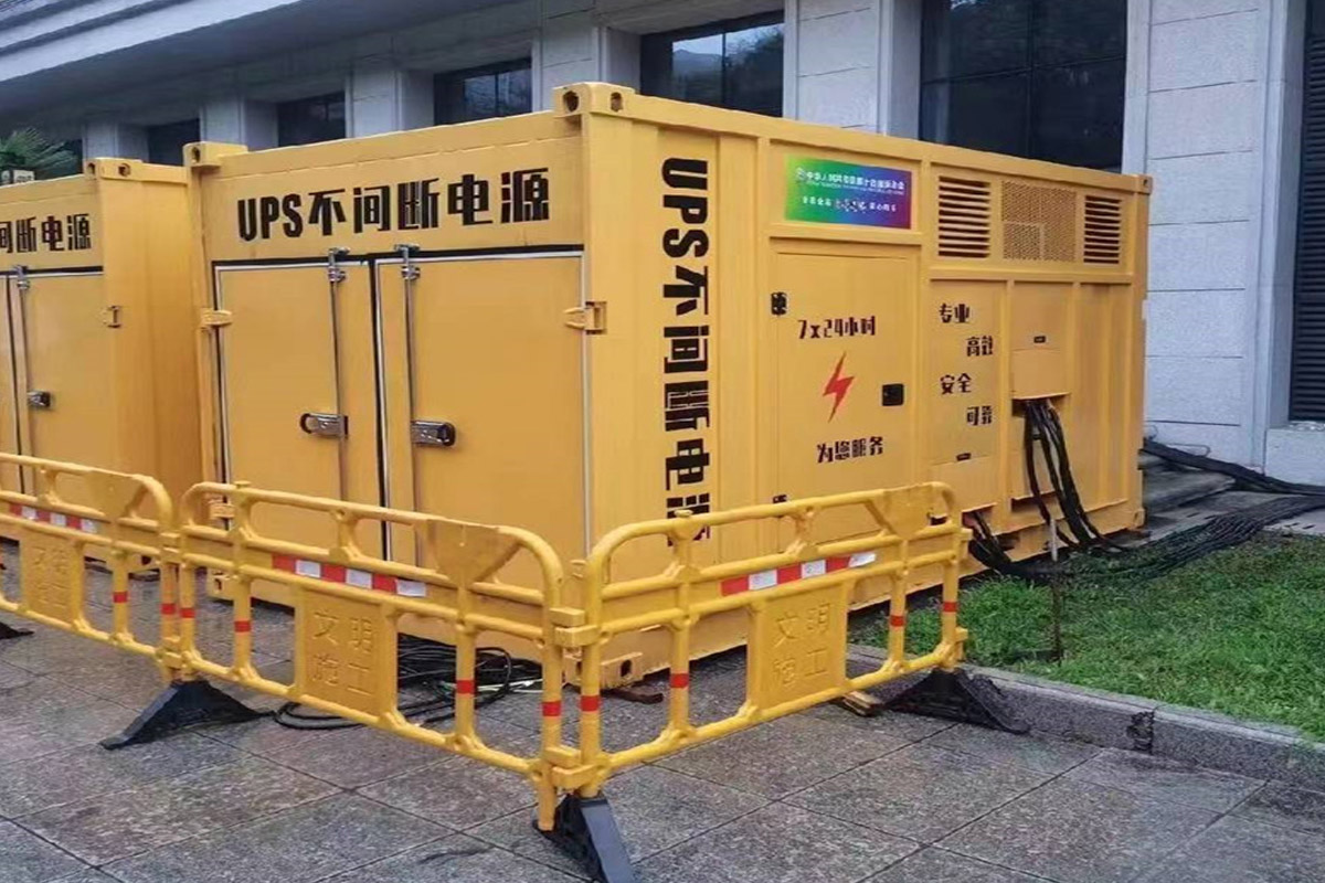 黔南发电机租赁施工现场